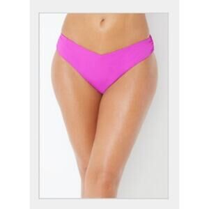 SWIMSUITS FOR ALL CHEEKY BIKINI BOTTOM BEACH ROSE SIZE 14 NWOT